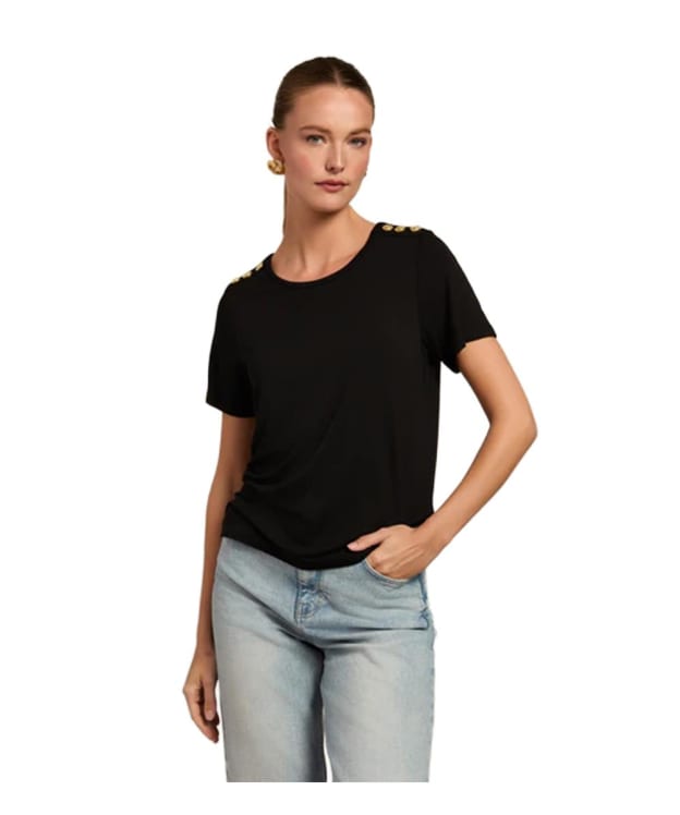 Women's Holland Cooper Relax Fit Crew Neck T-Shirt - Black