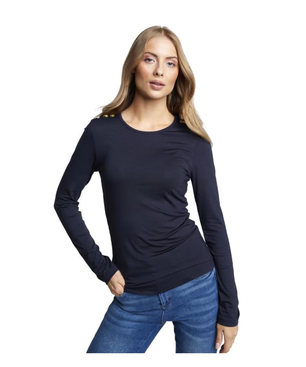 Women’s Holland Cooper Long Sleeve Crew Neck T-Shirt - Ink Navy