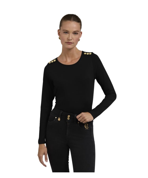 Women’s Holland Cooper Long Sleeve Crew Neck T-Shirt - Black