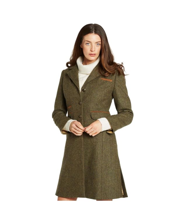 Women's Dubarry Blackthorn Water-Repellent Tweed Coat - Heath