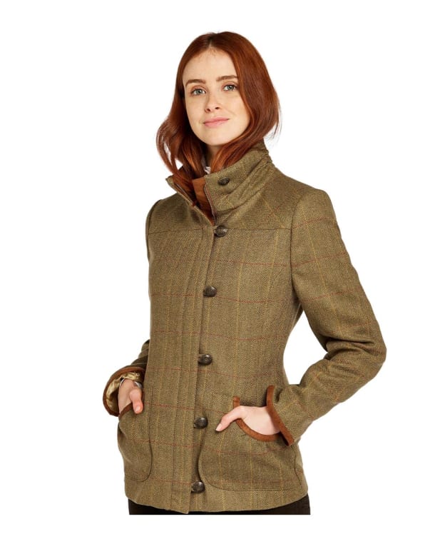 Women's Dubarry Bracken Water-Repellent Tweed Jacket - Elm
