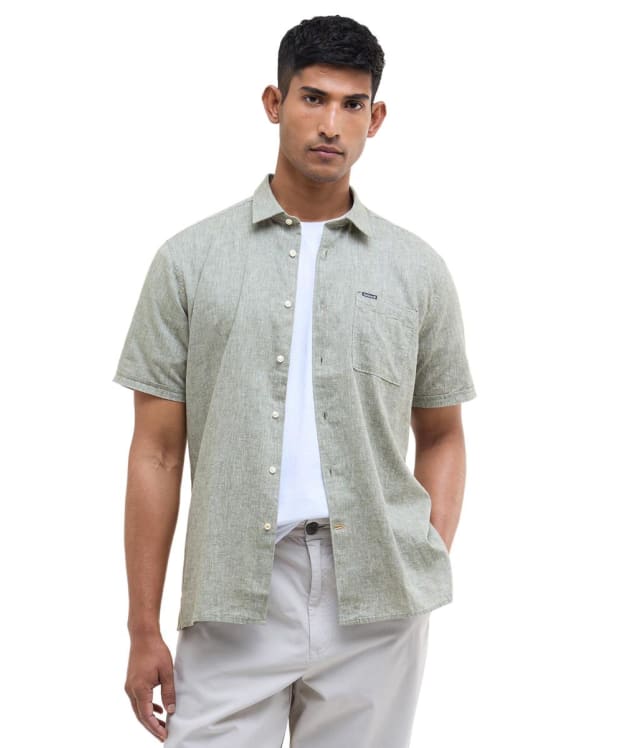 Men's Barbour Nelson S/S Summer Shirt - Bleached Olive