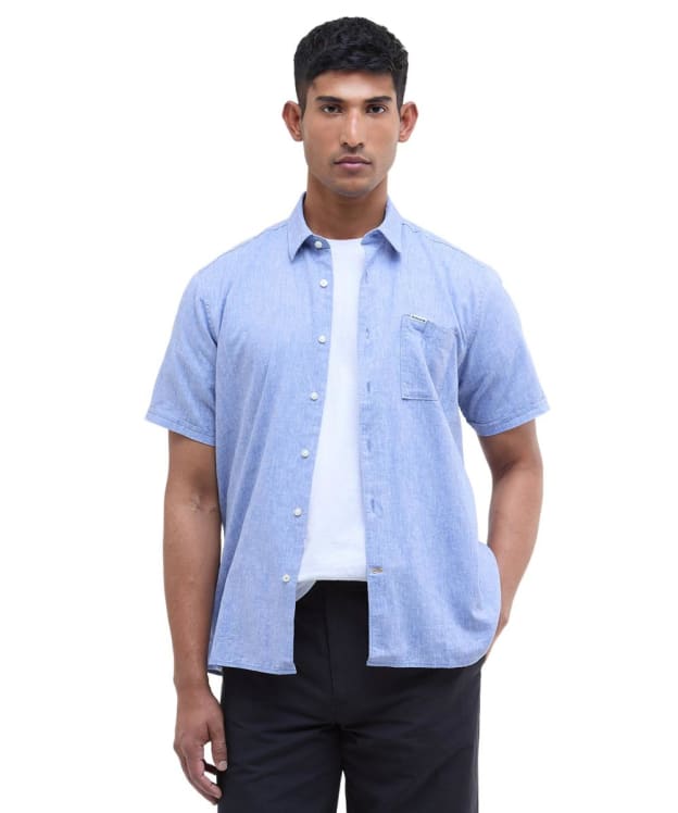 Men's Barbour Nelson S/S Summer Shirt - Blue