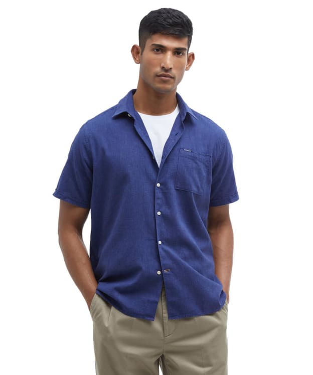 Men's Barbour Nelson S/S Summer Shirt - Indigo