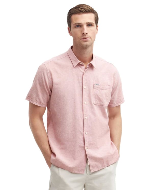 Men's Barbour Nelson S/S Summer Shirt - Pink Clay