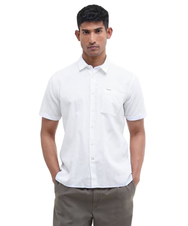 Men's Barbour Nelson S/S Summer Shirt - White