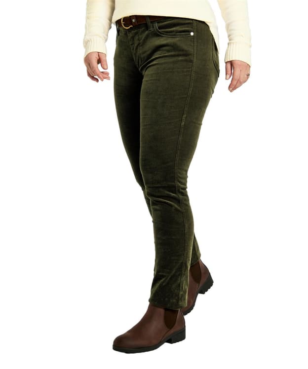Women's Dubarry Honeysuckle Cord Slim Fit Jeans - Olive