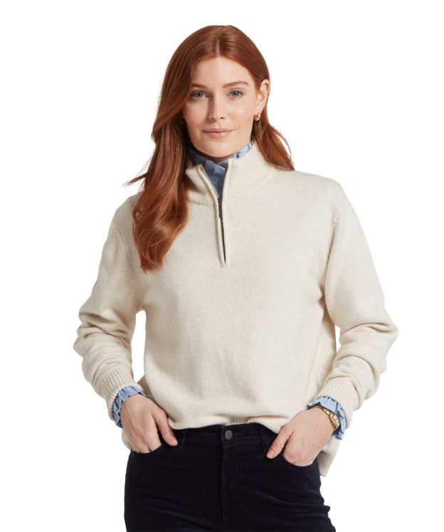 Women’s Schöffel Thoralby ¼ Zip Jumper - Soft White