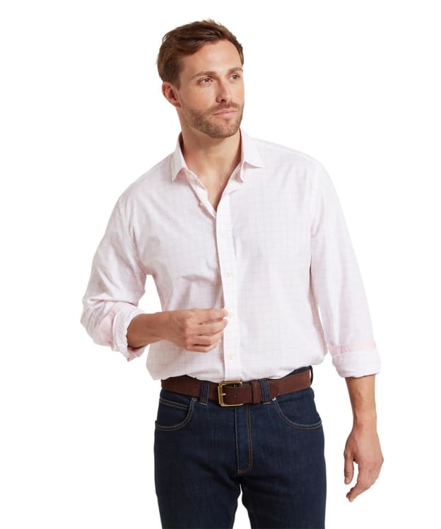 Men's Schöffel Westminster Classic Shirt - Pale Pink Check