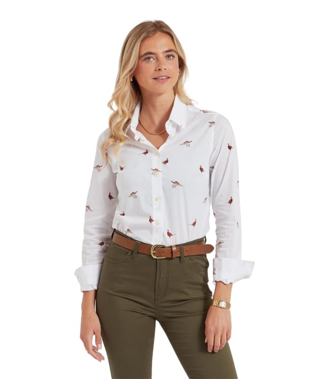 Women's Schoffel Norfolk Long Sleeve Shirt - Pheasant Print 2