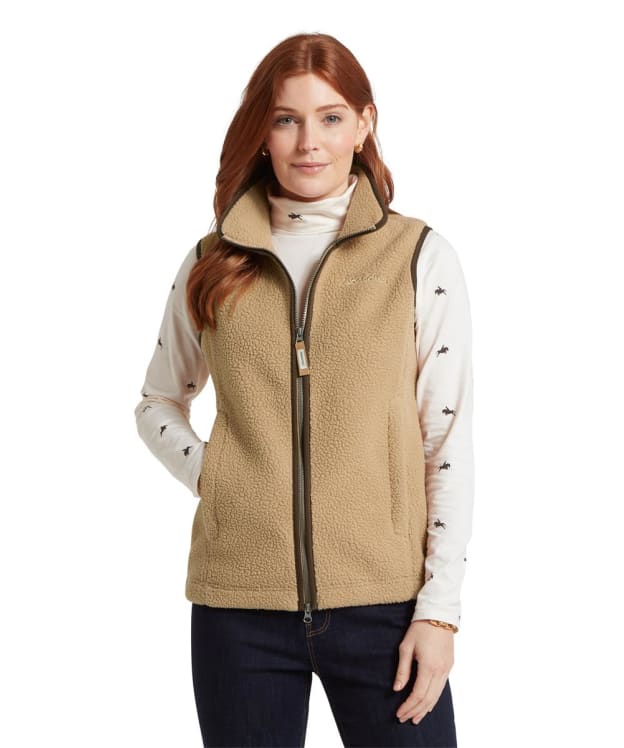Women's Schöffel Lyndon Retro Fleece Gilet - Tan