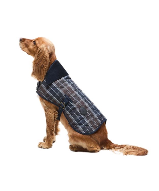 Barbour Quilted Tartan Dog Coat - Midnight Oak