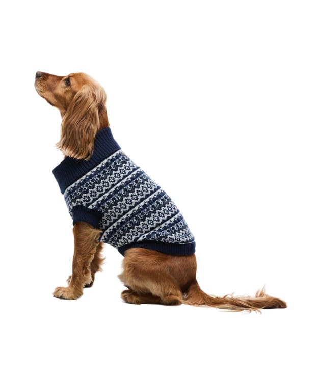 Barbour Marlow Fair Isle Dog Jumper - Navy