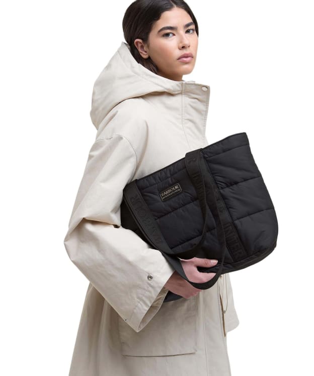 Women's Barbour International Monaco Quilt Tote Bag - Black