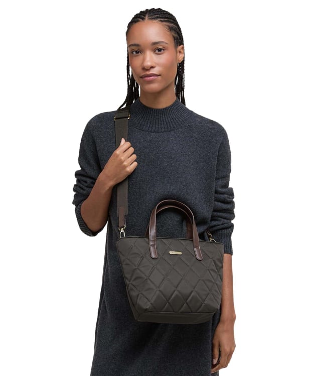 Women's Barbour Mini Quilted Tote Bag - New Olive