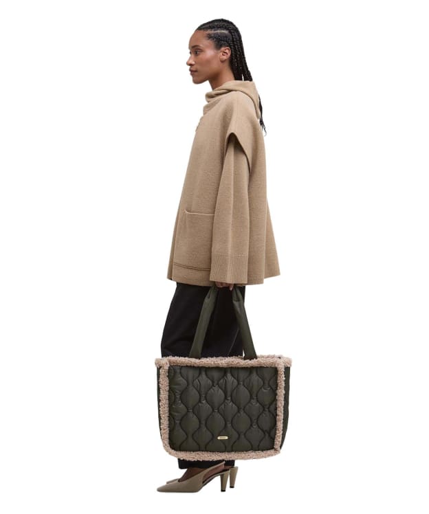 Women's Barbour Marnie Quilt Tote Bag - Olive