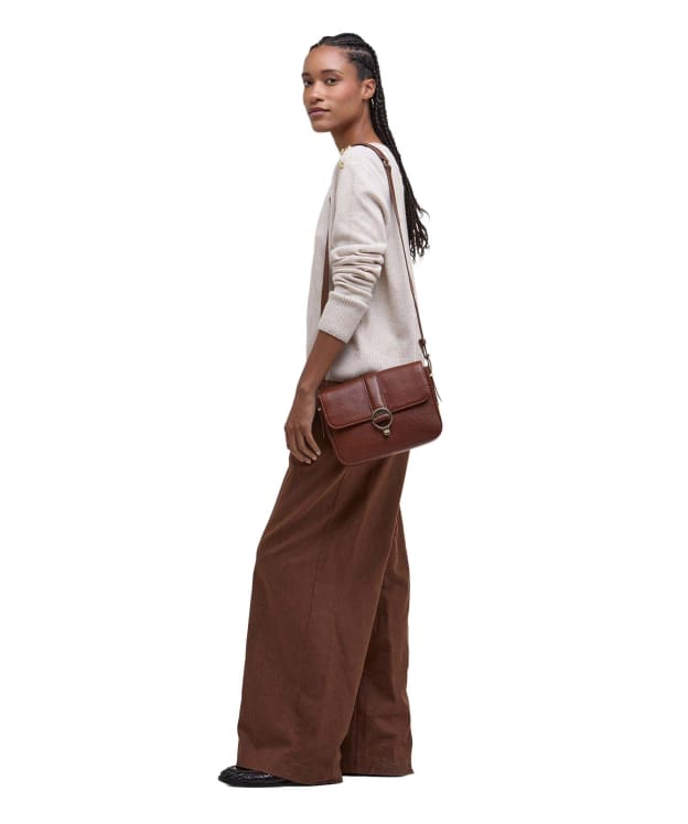 Women's Barbour Rosa Leather Crossbody Bag - Brown