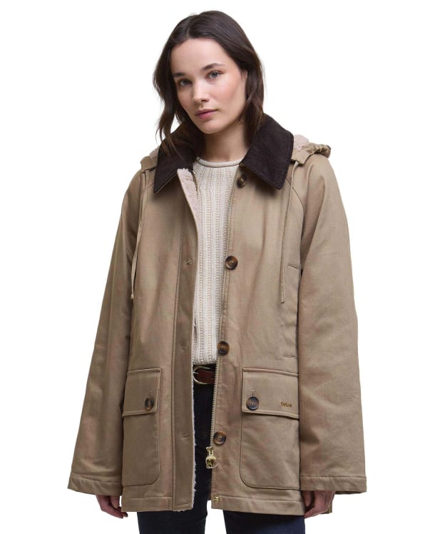 Women's Barbour Delfina Casual Jacket - Military Brown