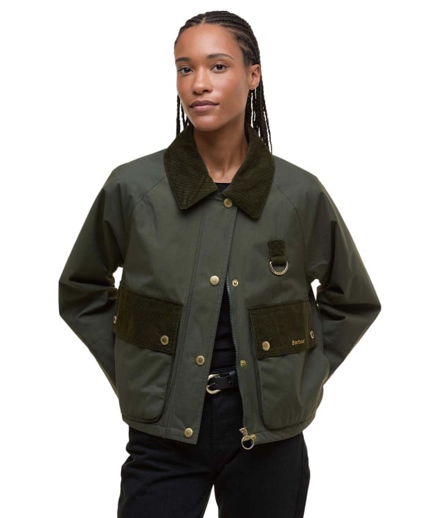 Women's Barbour Phoebe Casual Jacket - Olive / Brown