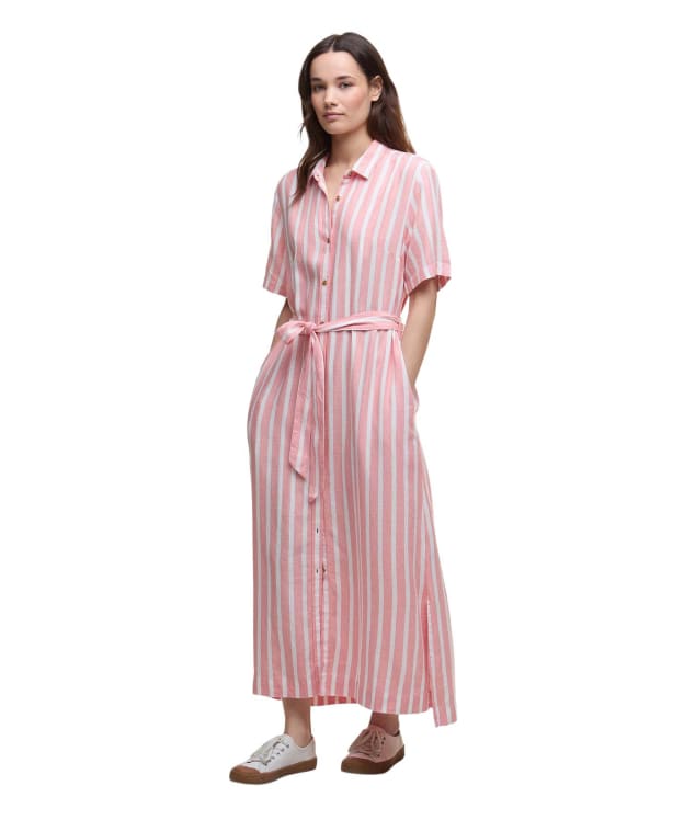 Women's Barbour Adelaide Maxi Dress - Coral Stripe