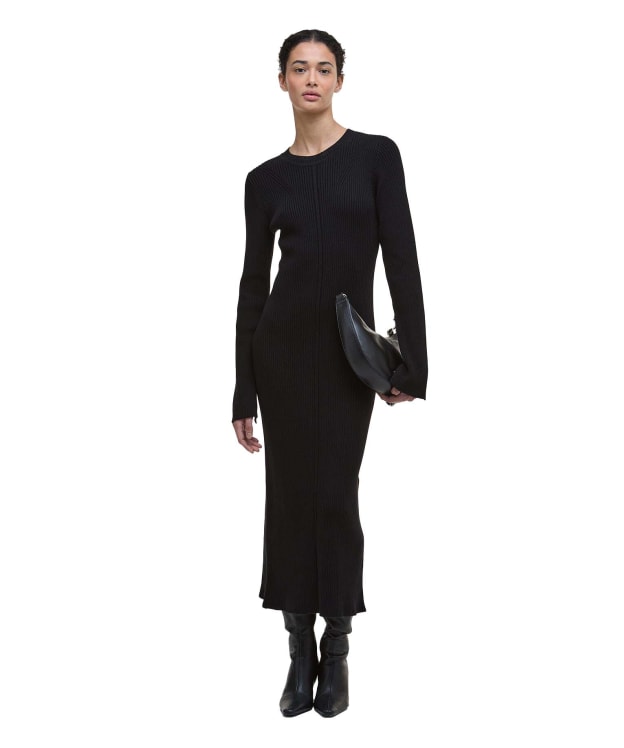Women's Barbour Anastasia Knitted Midi Dress - Black
