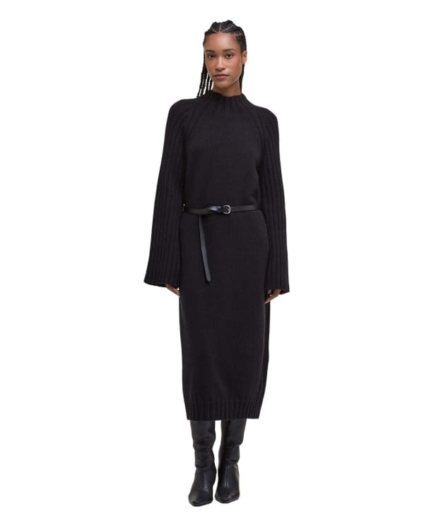 Women's Barbour Vera Knitted Midi Dress - Black