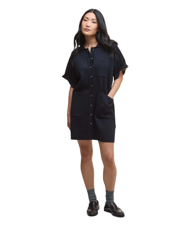 Women's Barbour Grace Knitted Mini Dress - Navy