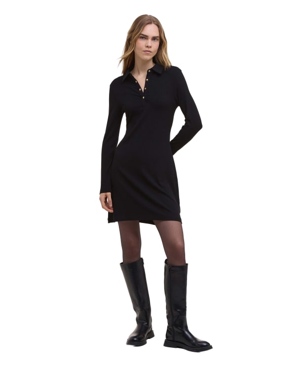 Women's Barbour International Chloe Ribbed Mini Dress - Black