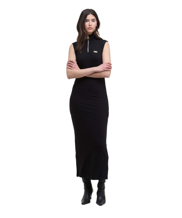 Women's Barbour International Havana Midi Dress - Black