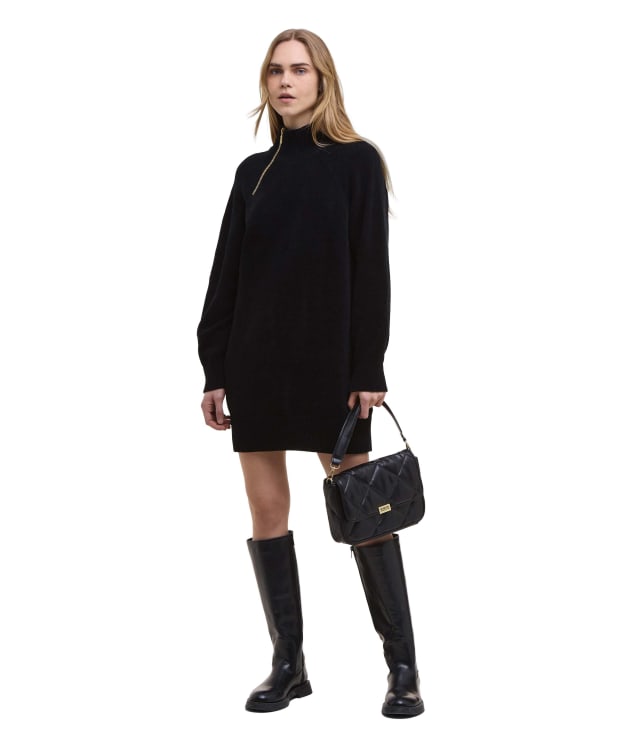 Women's Barbour International Saskia Knitted Mini Dress - Black