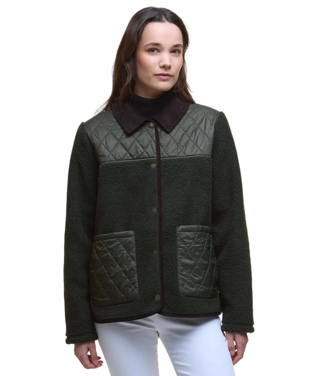 Women's Barbour Laurel Fleece Jacket - Olive / Sage