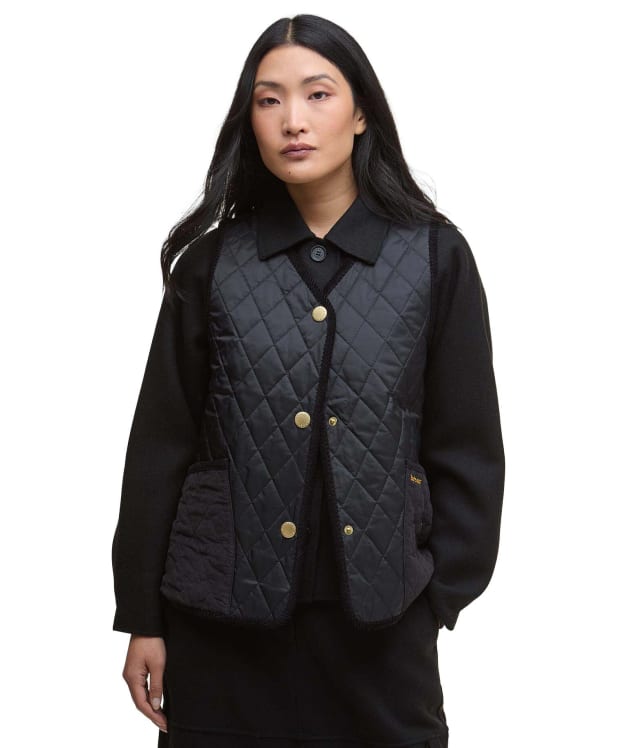 Women's Barbour Enid Gilet - Black / Classic Tartan