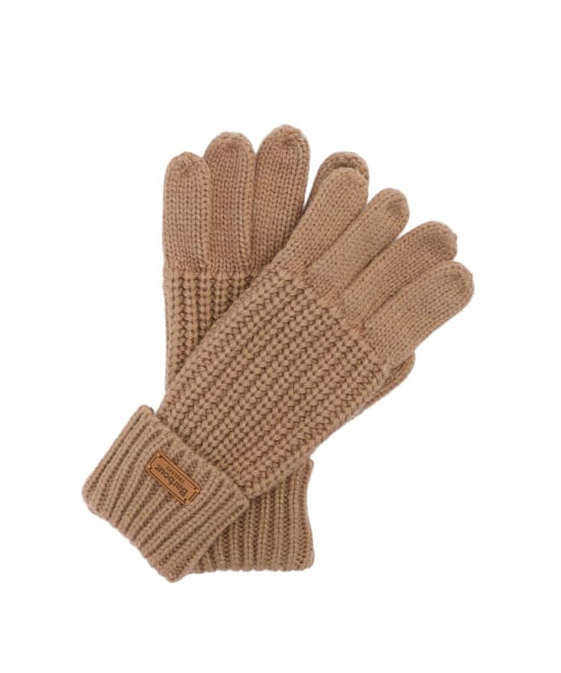 Women's Barbour Saltburn Knitted Gloves - Mink
