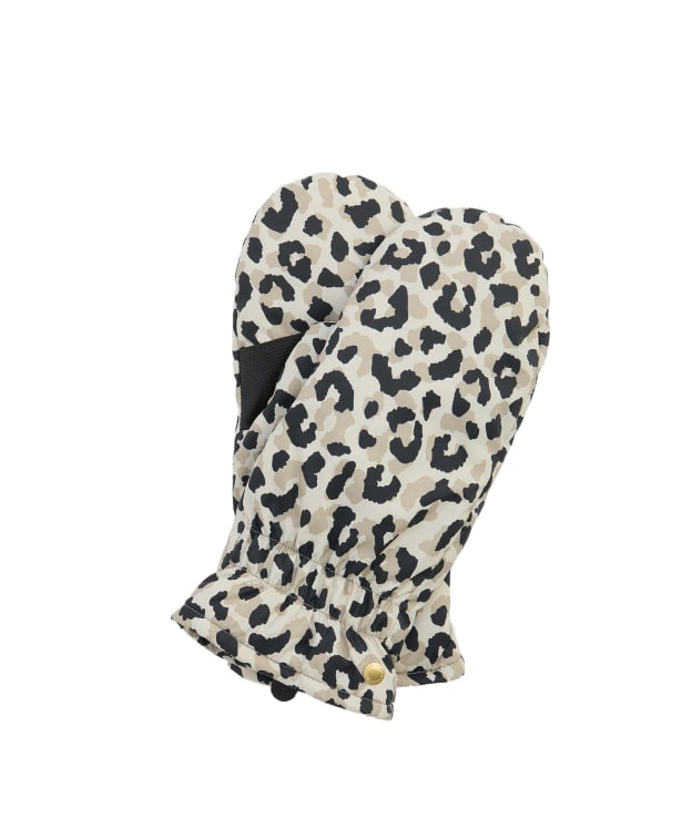 Women's Barbour International Harley Waterproof Mittens - Jasmine Leopard