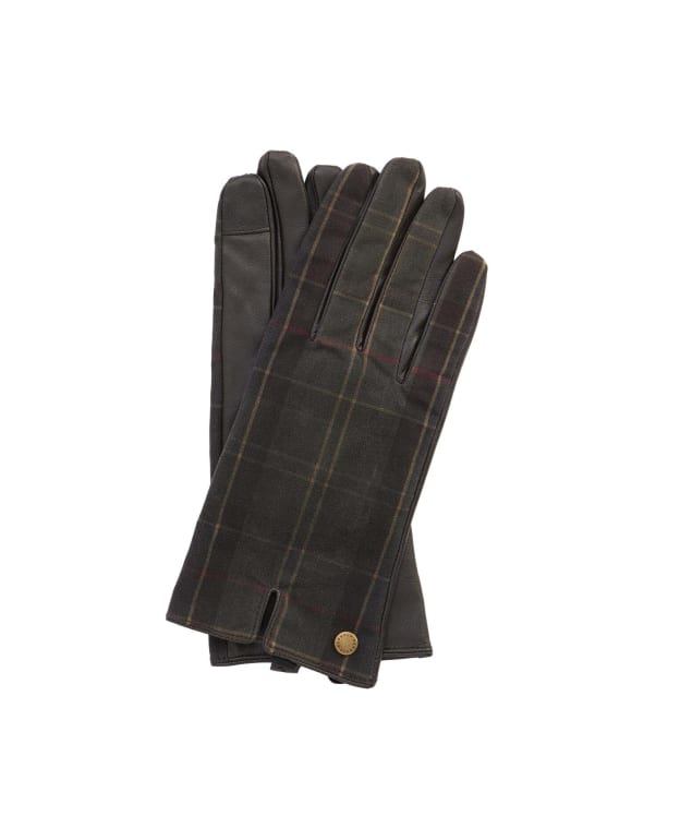 Women's Barbour Scarlet Tartan Gloves - Classic / Brown