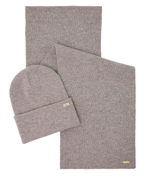 Women's Barbour Winona Beanie & Scarf Gift Set - Taupe