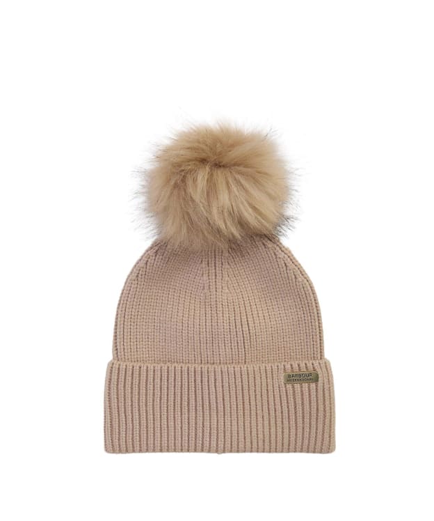 Women's Barbour International Mallory Pom Beanie - Oat