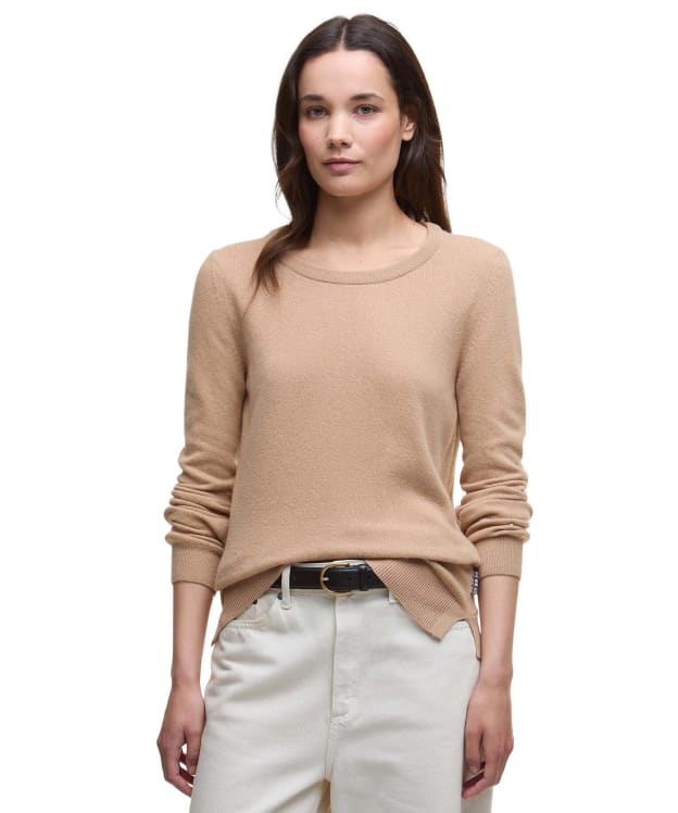 Women’s Barbour Pendle Crew Knit Sweater - Pale Camel / Hessian