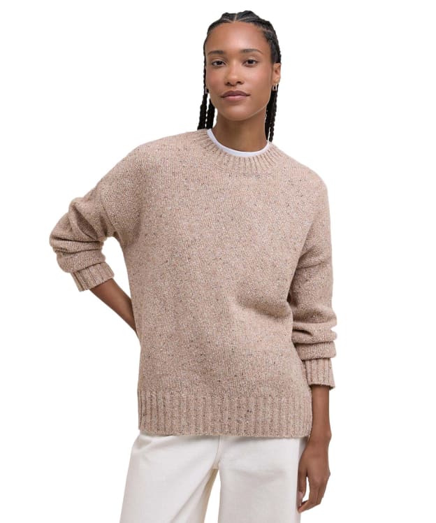 Women's Barbour Lavensdale Crew Knitted Jumper - Light Honey