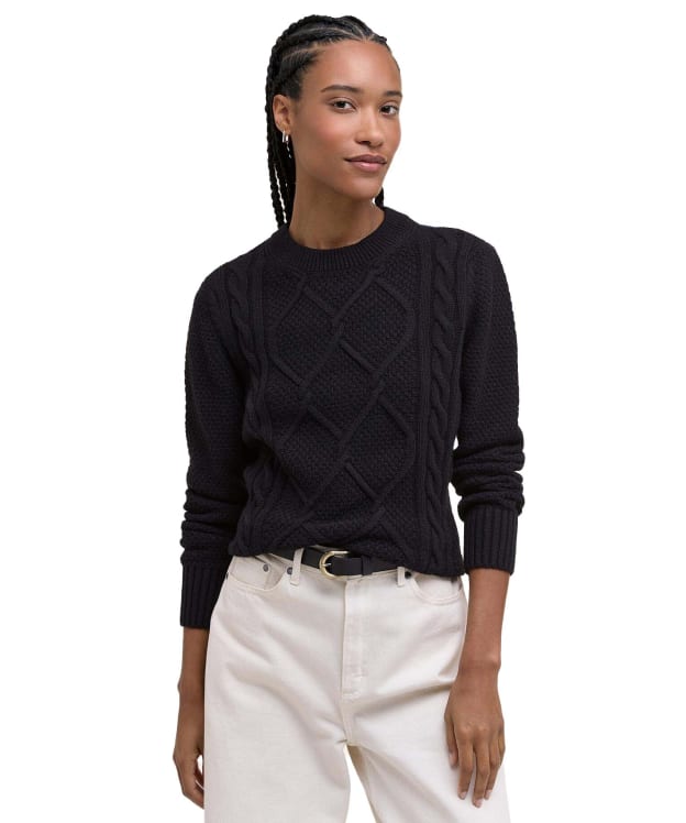 Women's Barbour Burne Crew Knitted Jumper - Black