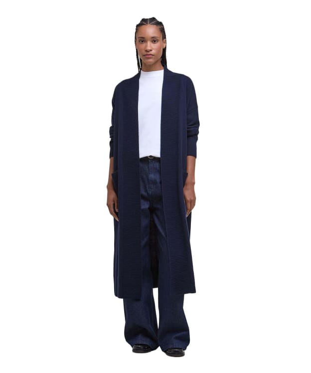 Women's Barbour Luna Knitted Cardigan - Navy
