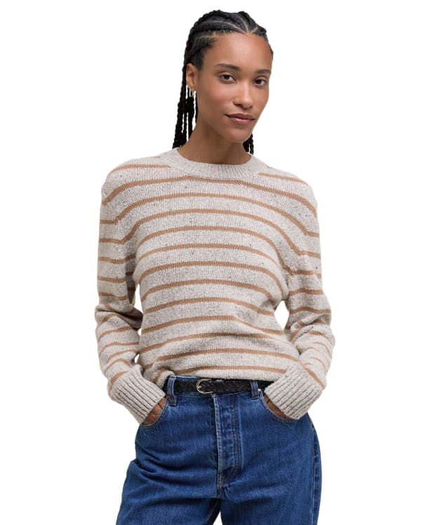 Women's Barbour Claydon Knitted Jumper - Oatmeal Stripe