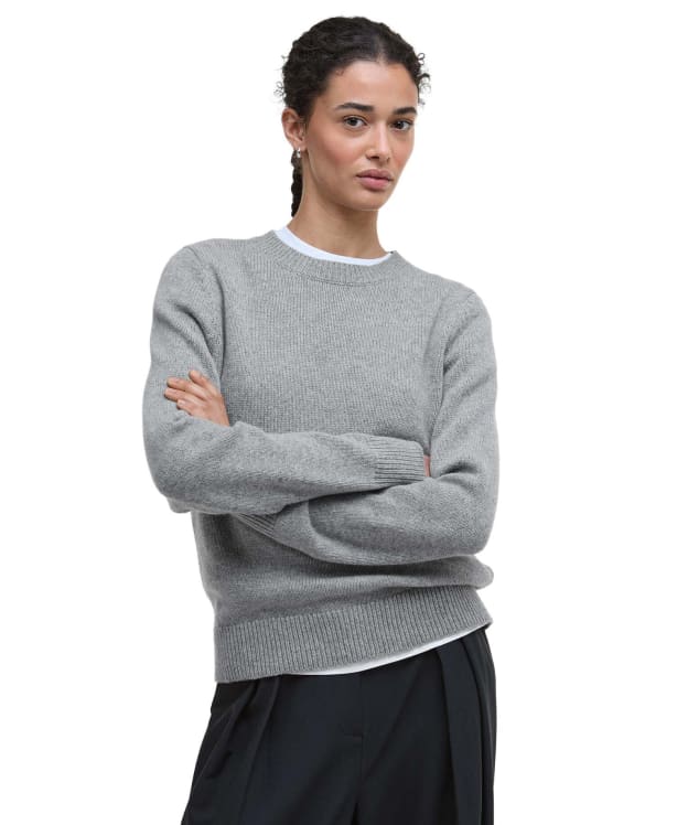 Women's Barbour Woodhouse Knitted Jumper - Grey Marl