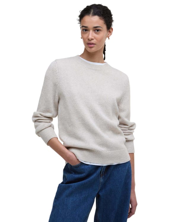 Women's Barbour Woodhouse Knitted Jumper - Oatmeal