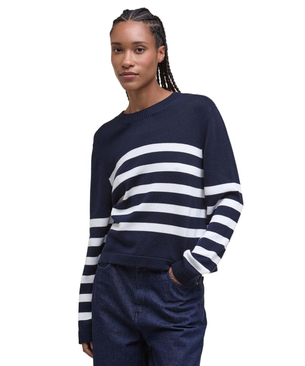 Women's Barbour Demi Knitted Jumper - Dark Navy Stripe