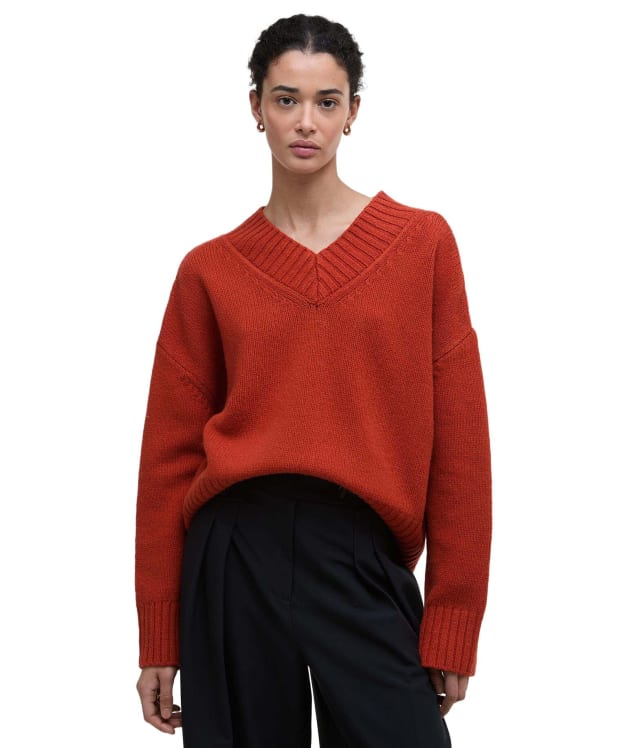 Women's Barbour Antonia Knitted Jumper - Burnt Orange