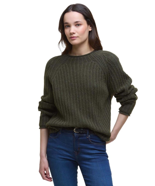 Women's Barbour Bamburgh Knitted Jumper - Olive