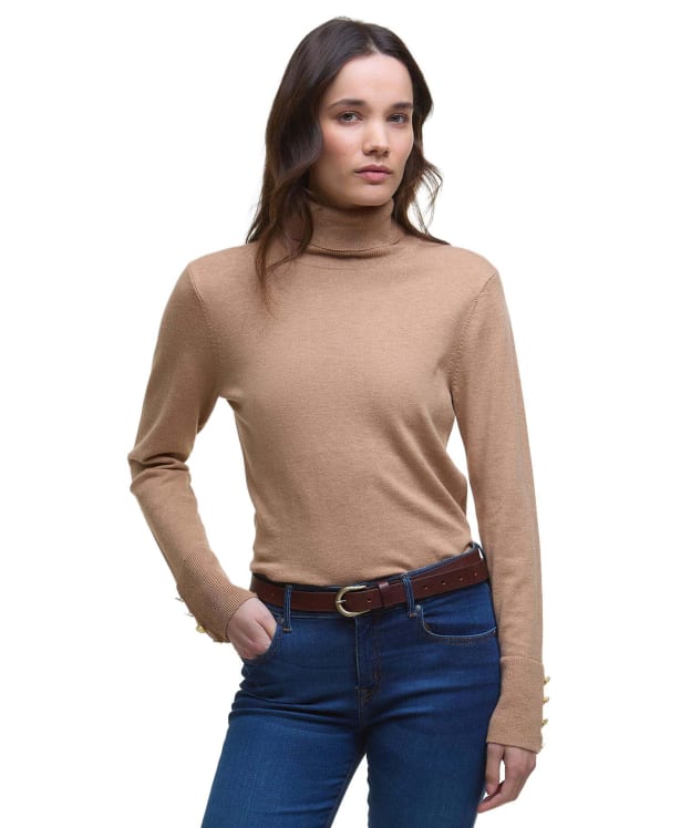 Women's Barbour Corbridge Knitted Jumper - Pale Camel