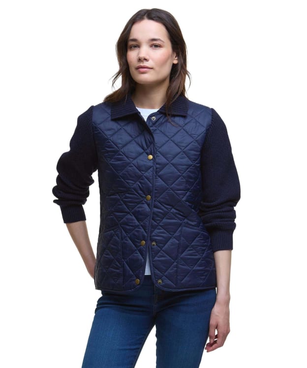 Women's Barbour Allendale Knitted Cardigan - Navy