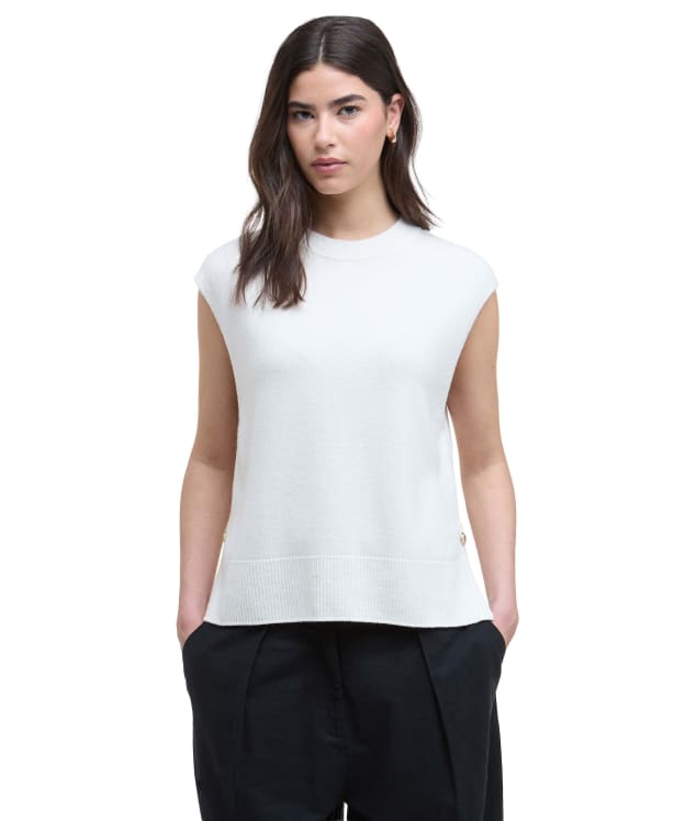 Women's Barbour International Lana Knitted Vest - Off White